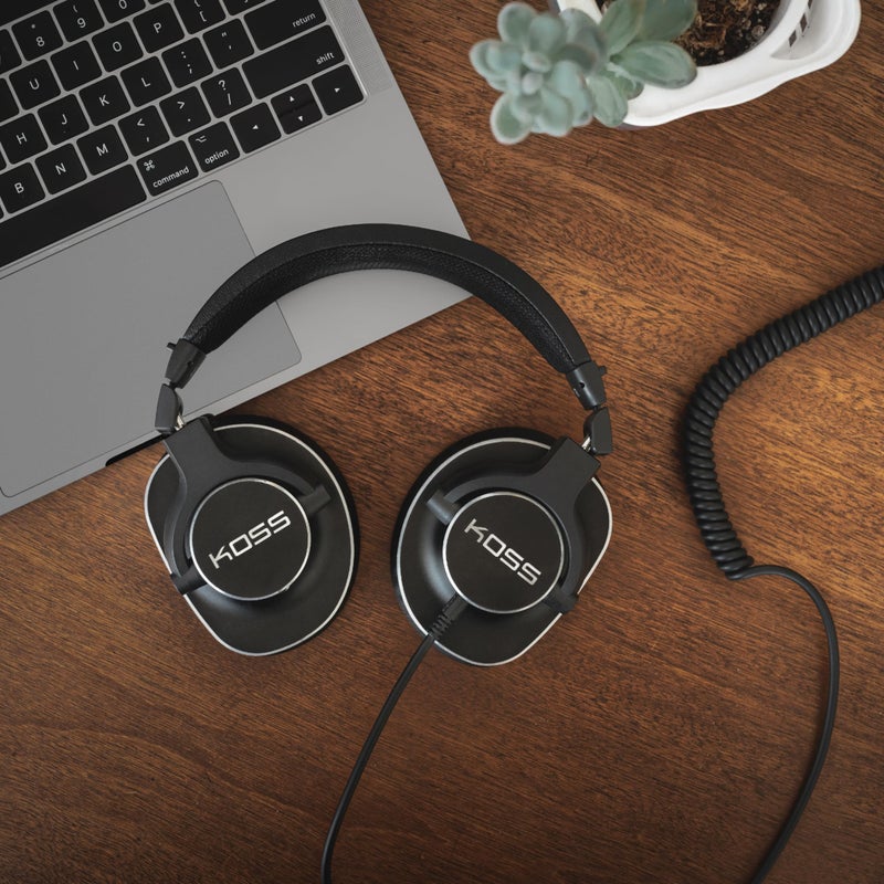 Koss Pro4S Full Size Over-Ear Studio Headphones, Detachable Cord with Dual Choice Entry, Black with Silver Trim - Image 5